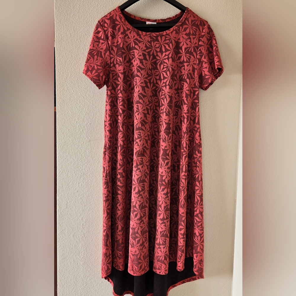 LuLaRoe Red Floral Dress